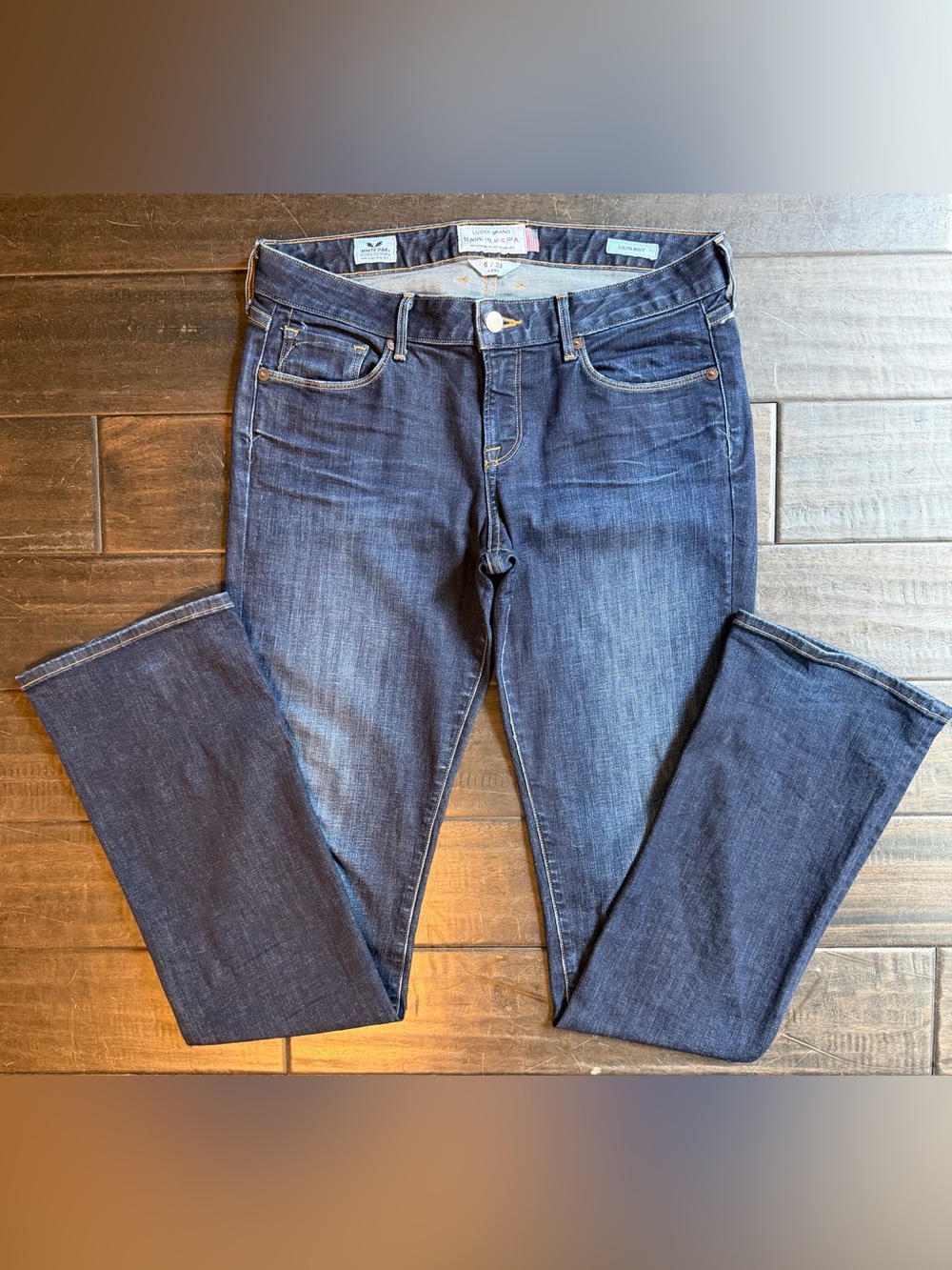 Lucky Brand Lolita Boot White Oak Cone Denim Women’s Jeans Size 6/28 Long
